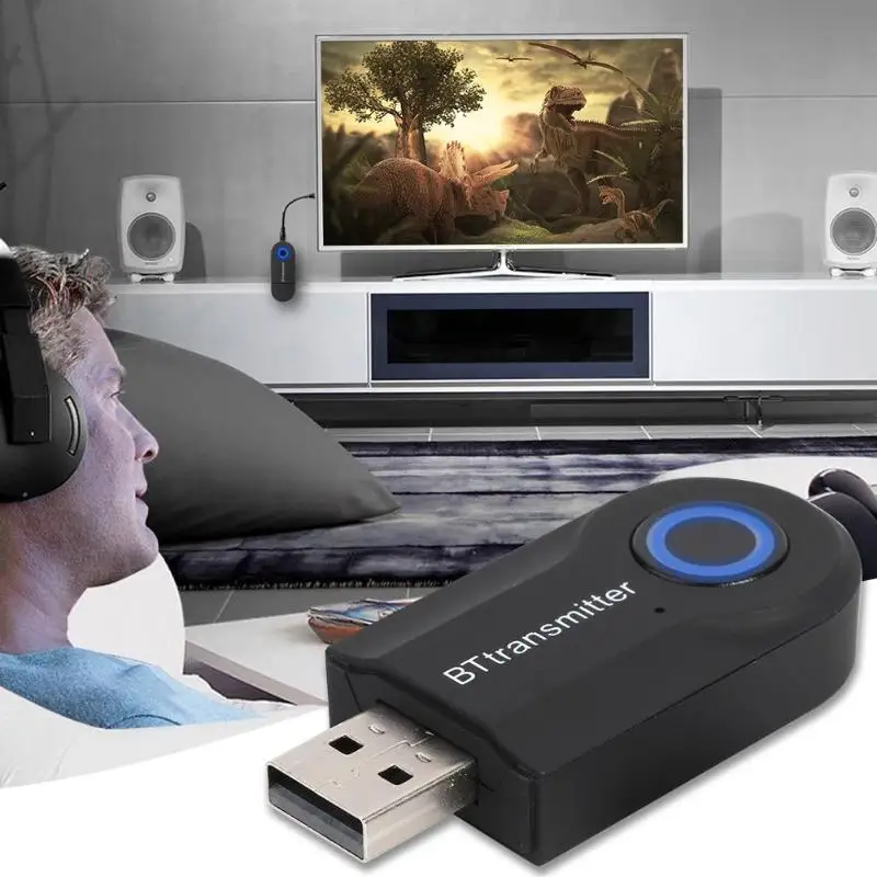 USB Bluetooth адаптер AUX беспроводной портативный мини музыкальный аудио передатчик для ПК самое длинное расстояние передачи до 8 метров