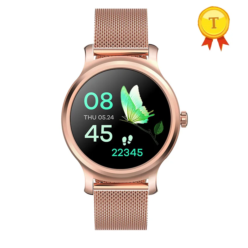gold steel Лучшие продажи, умные часы для мужчин, монитор сердечного ритма, часы saat, Bluetooth, напоминание о звонках, музыкальный плеер, умные часы для женщин - Цвет: gold steel