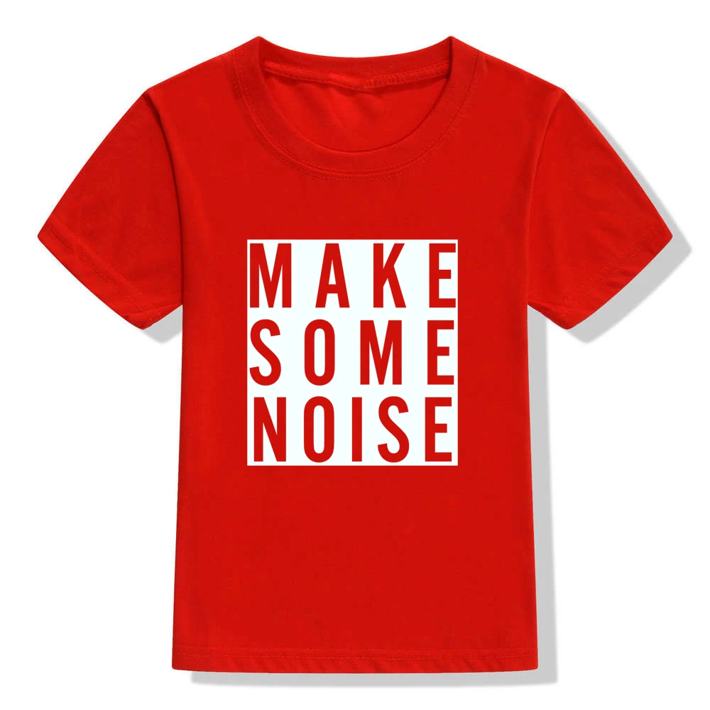 Детская футболка для малышей с принтом шума Однотонная рубашка одежда для мальчиков детская одежда футболки со слоганами подарок для