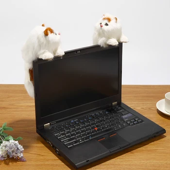 

Plush Cat Ornaments Figurine Animals Toys Realistic Cute Cats Hanging Toys Simulation Cat Figure Statue Home Desk Decoration