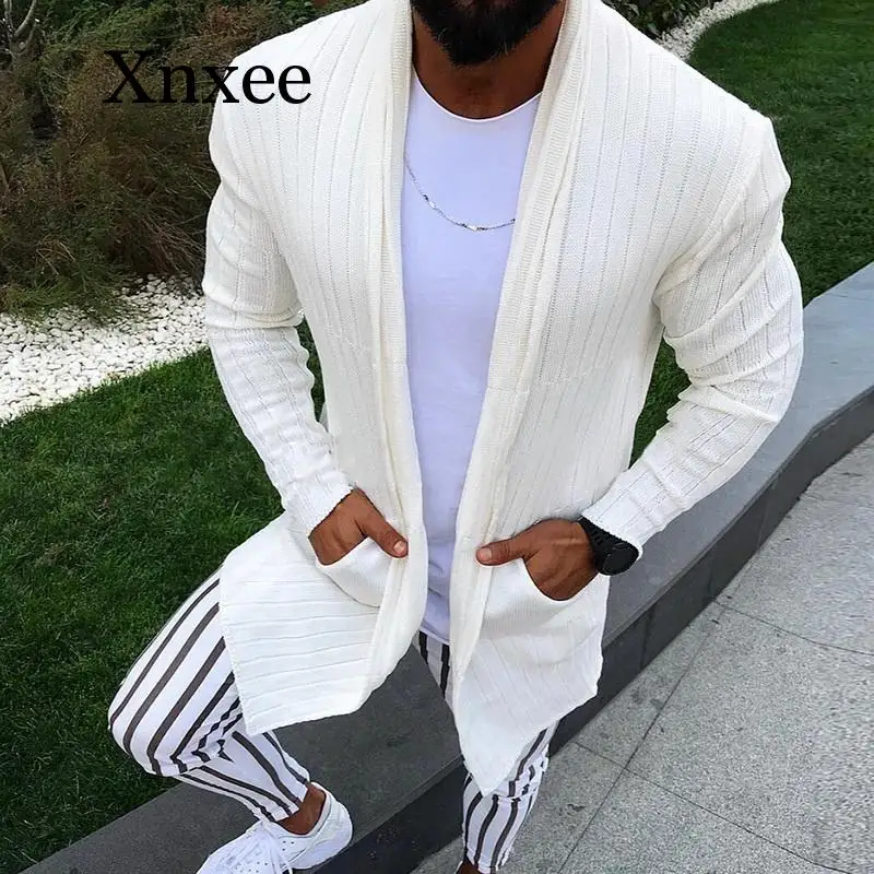 Autumn Winter Clothes Casual Woollen Sweater Coat Pocket Men Sweatercoat Tricot Cardigan Abrigo Long Slim Knitted Sweater Hombre Autumn Winter Clothes Casual Woollen Sweater Coat Pocket Men Sweatercoat Tricot Cardigan Abrigo Long Slim Knitted Sweater Hombre