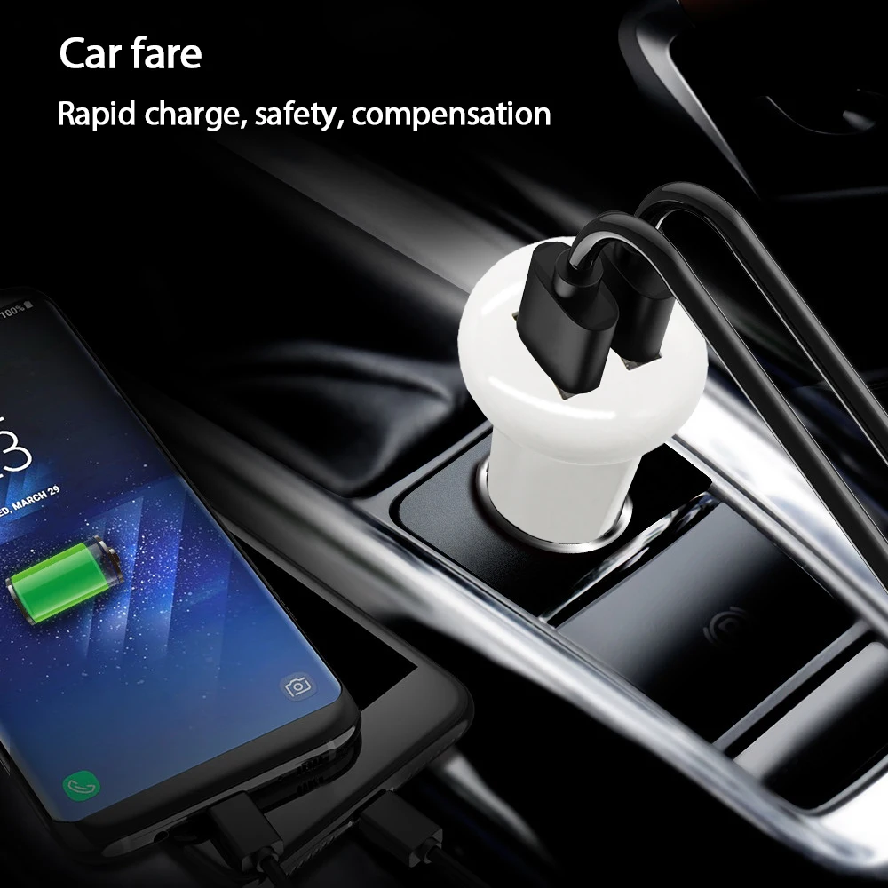 Быстрая зарядка 3,0 USB Автомобильное зарядное устройство для iPhone xs samsung Xiaomi Mini Dual USB Автомобильное быстрое зарядное устройство адаптер для мобильного телефона