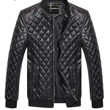 Мужская куртка из искусственной кожи с воротником-стойкой, Мужская Толстая теплая одежда, мотоциклетная кожаная куртка, осенняя и зимняя модная куртка