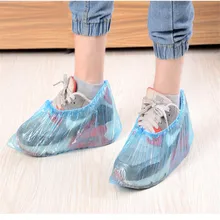 20/40 шт Пластиковые водонепроницаемые одноразовые бахилы дождливый день ковер пол протектор Толстая Чистящая обувь покрытие синий