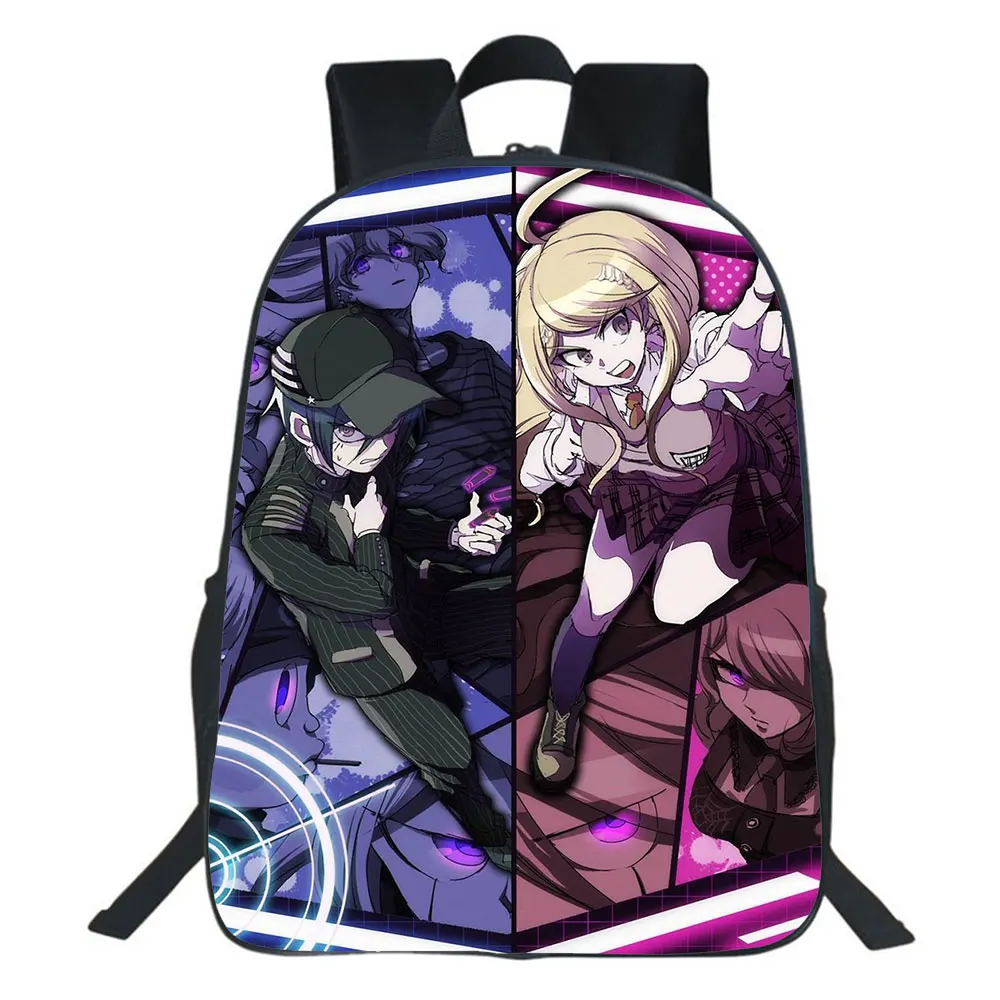 Danganronpa Backpack Monokuma Boy Girl Daily School Backpacks Men Women Laptop Rucksack Cartoon Anime Teen Cosplay Travel Bag