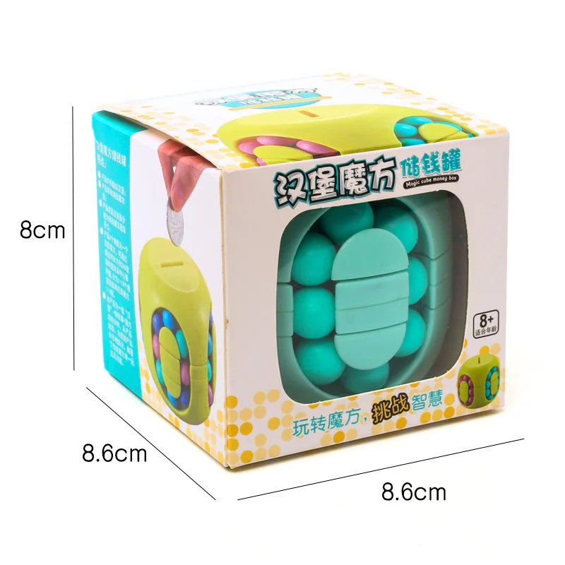 Stress Relief Cube Piggy Bank Antistress Toys for Children Development Adult Fidget Spinner Spinning Bead Kids Educational Gift (4)