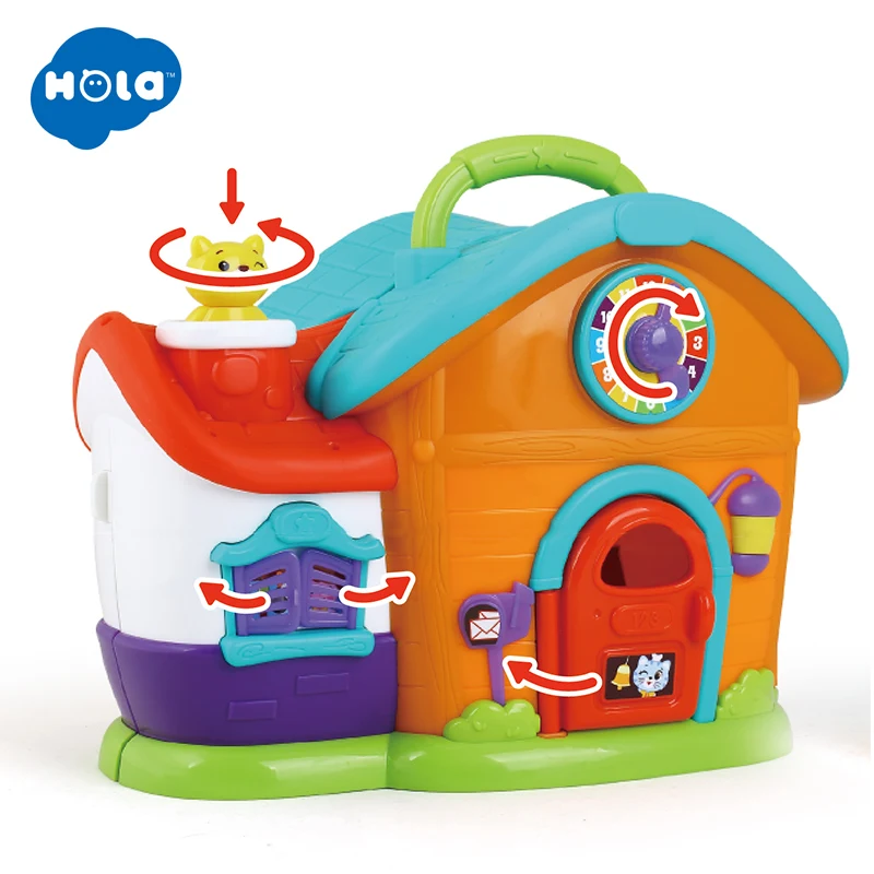 HOLA TOYS 3128A модель дома Миниатюрный Кукольный домик с мебелью аксессуары игрушки деревянная мебель куклы для детских подарков