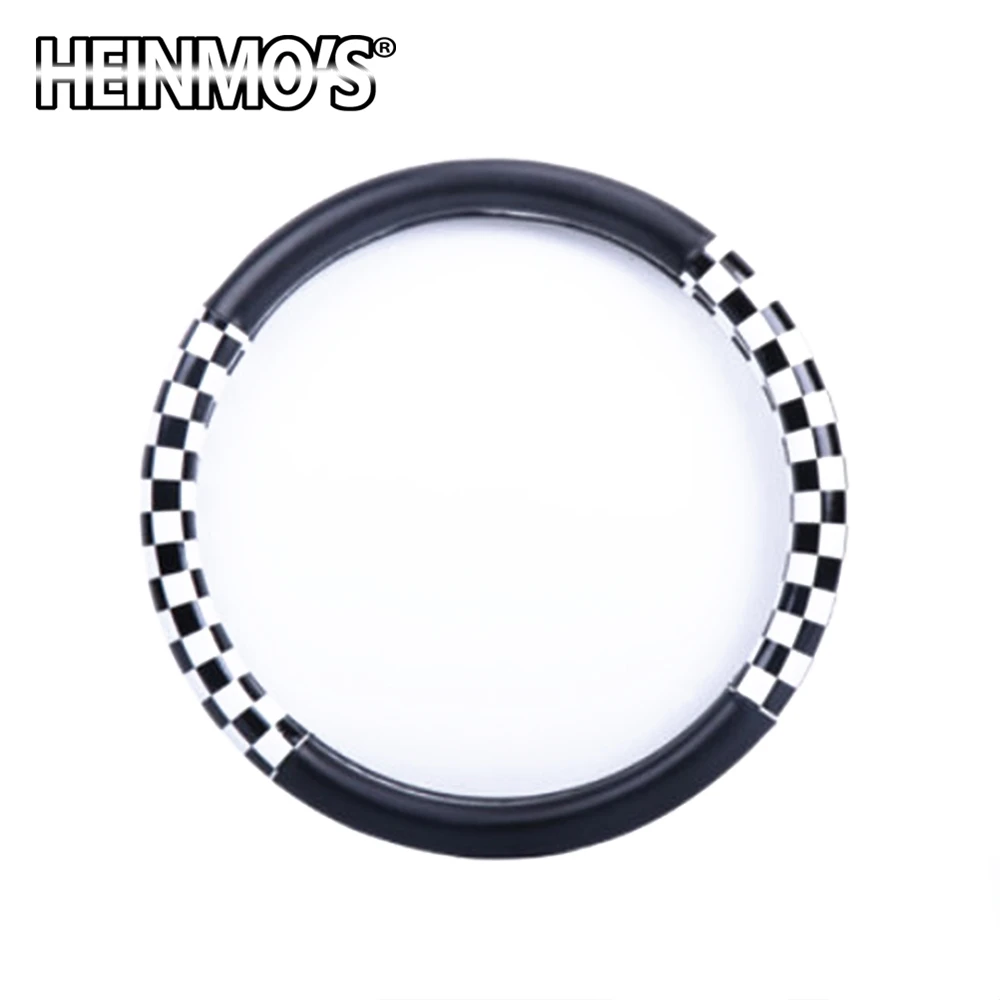 Из искусственной кожи чехол рулевого колеса автомобиля для Mini Cooper, Countryman, R60 F54 F55 F56 F60 R55 R56 Наклейка украшения аксессуары - Название цвета: Both Sides Checker