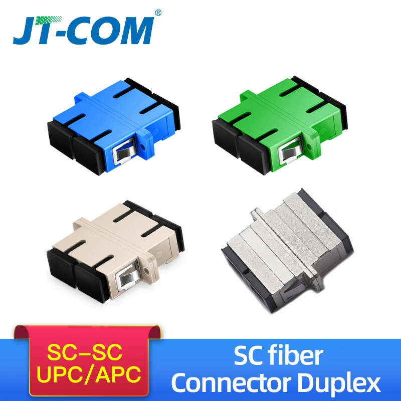 

SC to UPC Fiber Adapter Mutimode MM Duplex metal fiber Coupler Flange Joint SC-APC Single mode SM Fiber Optic Adapter Connector