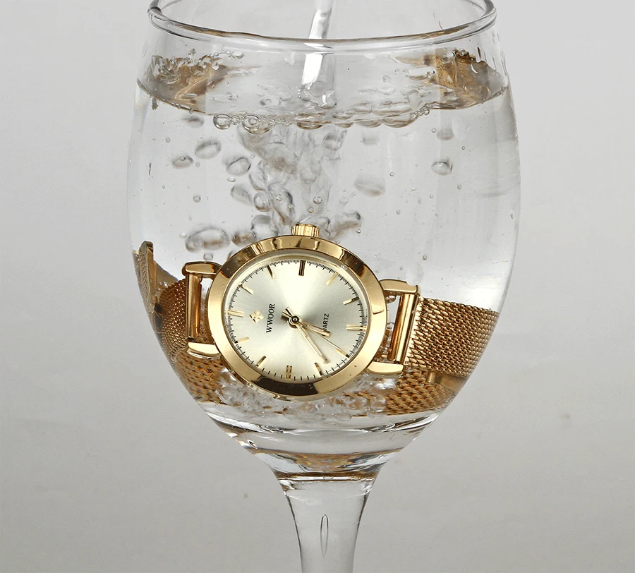 Mode décontracté femme montre résistant à l'eau femme montre-Bracelet en acier inoxydable dames Quartz Bracelet montre fille cadeau_voghion.com