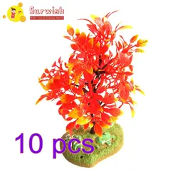 Surwish 5/10 шт. комплект 16X10X6,5 см искусственное пластиковое растение садовые декоративные растения поддельные красное дерево для модель