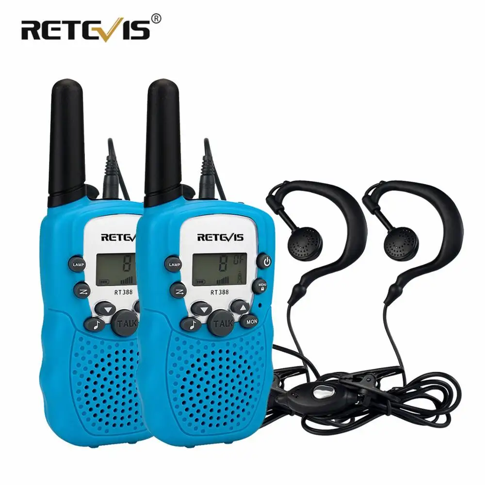 Мини двухстороннее радио 2 шт. Retevis RT388 детская рация PMR446 PMR Handy Kids Woki Toki + гарнитура