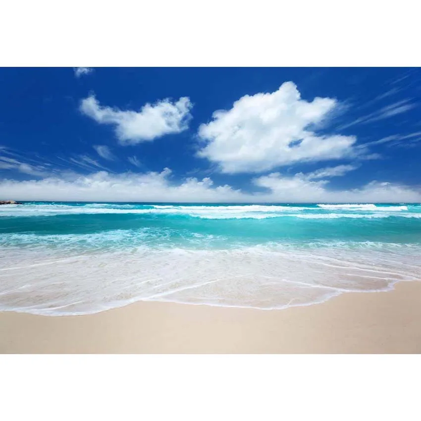 Tropical Beach and Sky Photography Backdrop