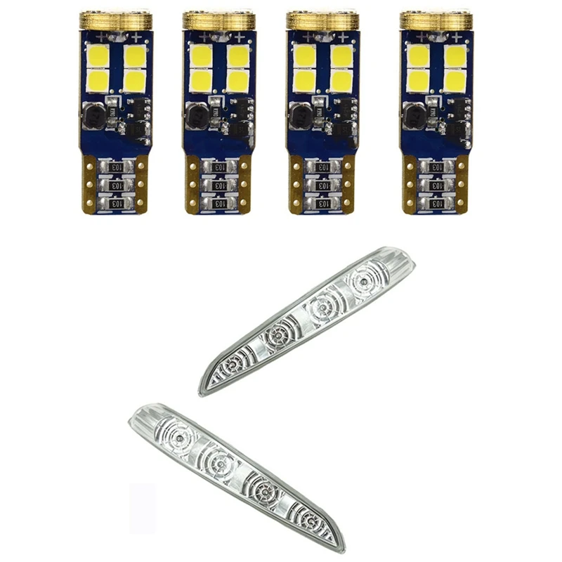 4x T10 168 Светодиодные Автомобильные лампы 194 W5W 12 Smd 3030 чипсет светодиодные и 2x