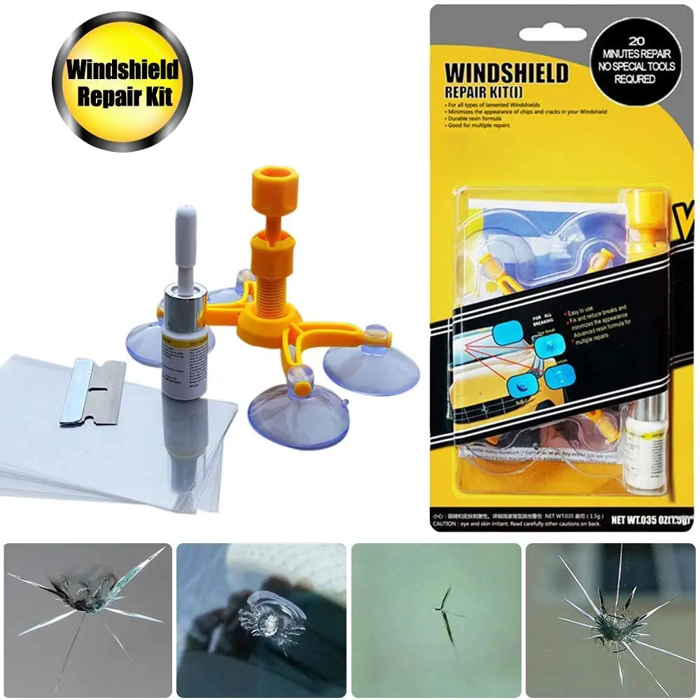 

Fast Delivery Car Window Repair Yellow Windshield Kit DIY Car Wind Glass Crack Chip Repair Tools