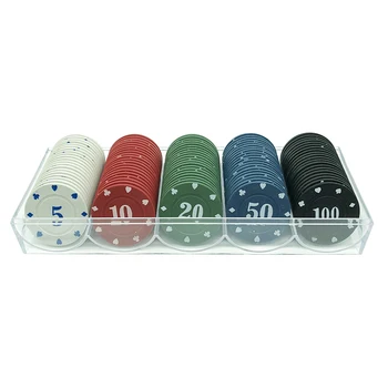 

100PCS/Set Bargaining Poker Chips Set of Cheap Pocker Chips Plastic Casino Game Token 38*2mm