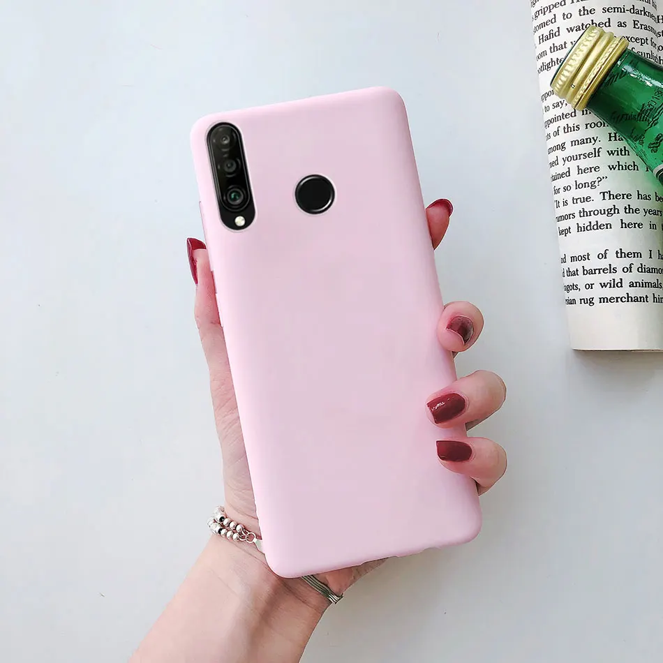 Candy Color Silicone Phone Case For Huawei Honor 20 lite Honor 20s P30 P40 Lite E Y7P Y7 Y9 Prime 2019 Matte Soft Tpu Back Cover waterproof phone pouch for swimming