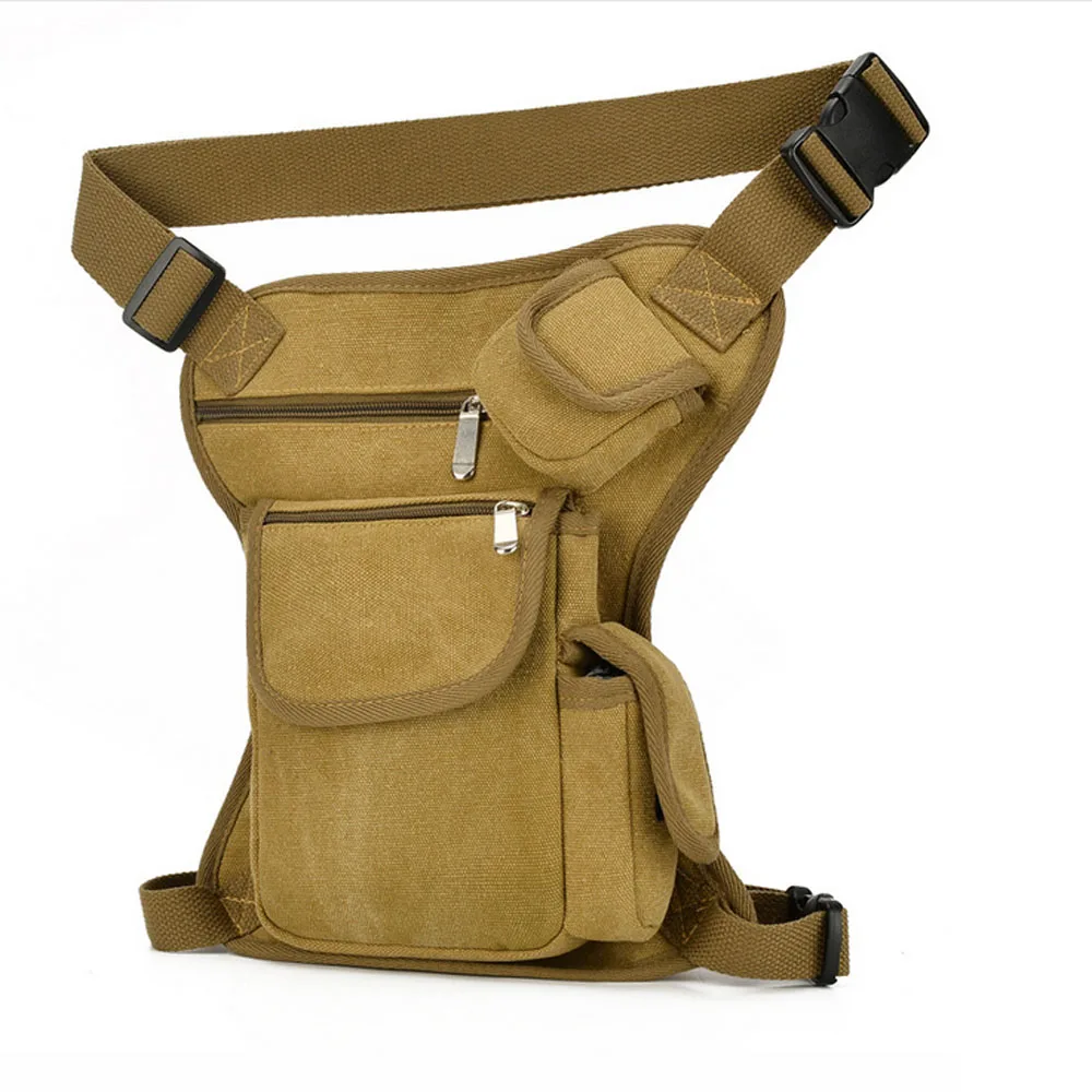 

Canvas Outdoor Travel Waist Pack Thigh Bag for Men Women Tactical Military Motorcycle Bike Multi-Pocket Drop Leg Bags Pouch