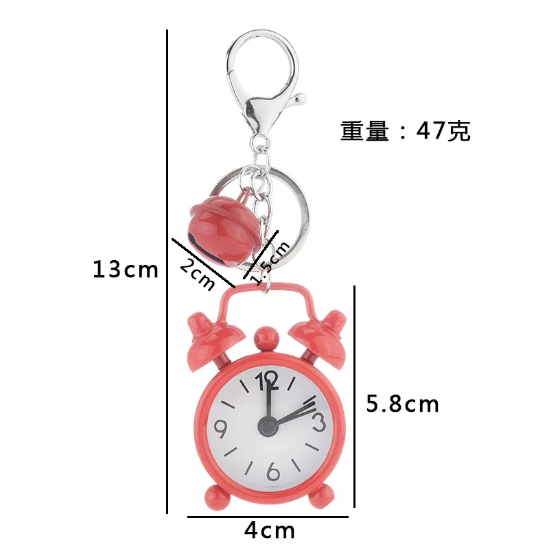 新かわいいミニアラーム時計キーホルダークリエイティブカップルバッグキーペンダントアンチ損失小鈴キーチェーンメタルキーリング車キーチェーン小さなギフト Key Chains Aliexpress