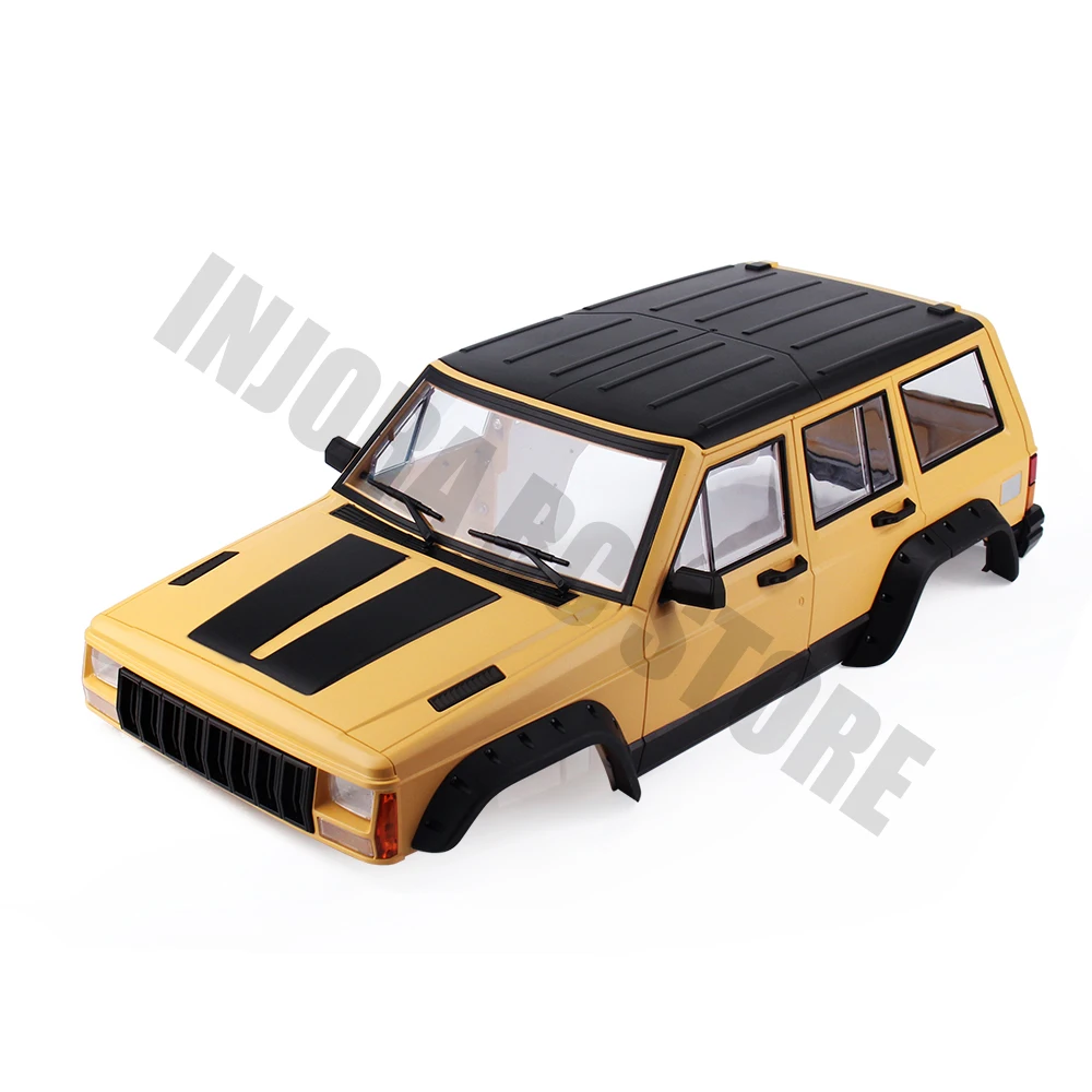 Yellow RC автомобиль жесткий пластик 313 мм Колесная база для 1/10 RC Рок Гусеничный осевой SCX10 и SCX10 II 90046 90047 Cherokee корпус оболочки комплект - Цвет: Yellow