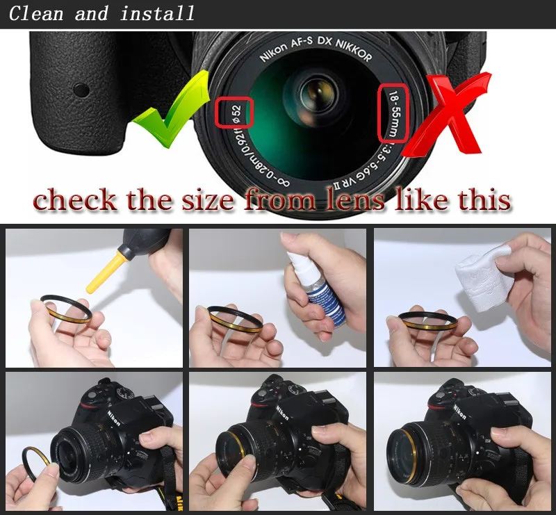 Фильтр объектива KnightX UV CPL ND Star colse up Macro для объектива камеры canon nikon 52 мм 55 мм 58 мм 67 мм 77 мм переменная ND2 до ND400 ND1000