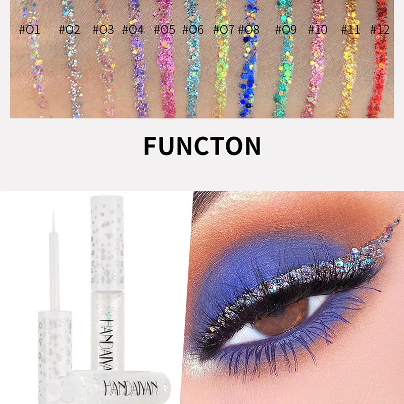 2019 Waterproof Smudge-proof Shimmer Liquid Eyeliner 12 Colors Luminous Eyeliner Liquid Long-lasting Easy to Color 2019 Waterproof Smudge-proof Shimmer Liquid Eyeliner 12 Colors Luminous Eyeliner Liquid Long-lasting Easy to Color