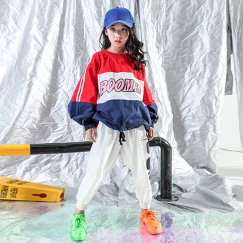

New Children'S Hip Hop Street Dance Costumes Girls Autumn Hiphop Jazz Dance Performance Clothes Boys Handsome Drum Set DWY2497