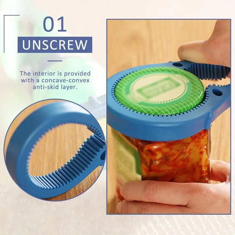 3in1 Universal Opener With 3 Flexible Can Handle Easy Grip Bottle
