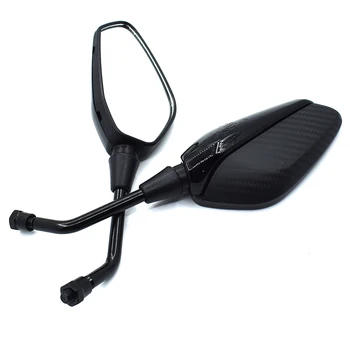 

2Pcs/Pair Motorcycle Rearview Mirror Scooter E-Bike Rear View Mirrors Back Side Convex Mirror 10mm Carbon Fiber For MT-07 MT09