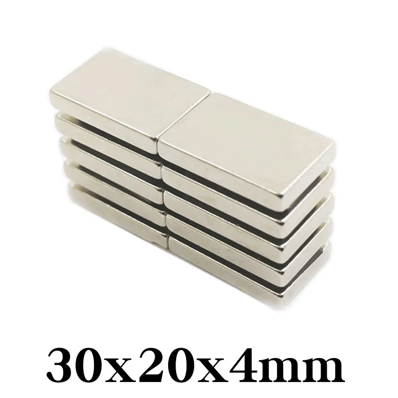 

5/10/30pc Magnet 30x20x4mm square N35 Rare Earth Block Magnet 30*20*4 Super Strong Powerful Neodymium Magnet NdFeb magnet