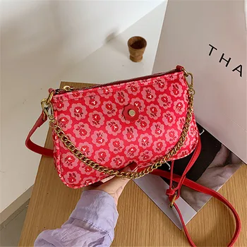 

2020 Hot Sale Vintage Retro Bag Designer Ladies Chain Handbags Flower Lady Shoulder Crossbody Bag Women's Elegant Shoulder Bags