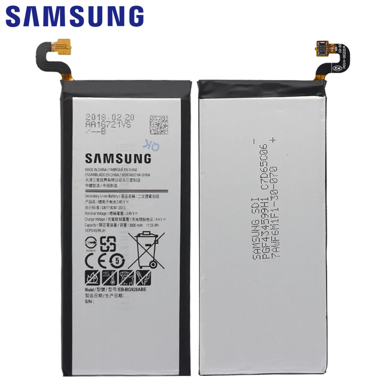 SAMSUNG оригинальный аккумулятор для телефона EB BG928ABE 3000 мАч Samsung Galaxy S6 Edge Plus G928 G928F G928G