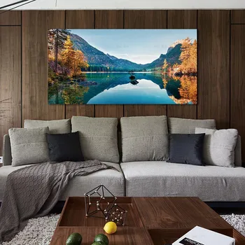 

Modern Posters Prints Mountain Lake Forest Canvas Painting Pictures for Living Bedroom Wall Art Home Decor Decoration