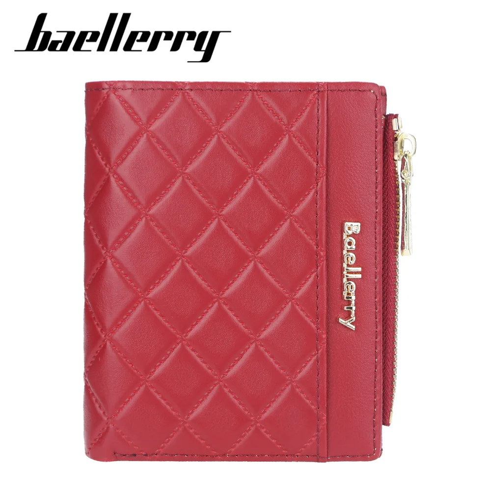 

2022 Mini Women Wallets 6 Card Holders Zipper Plaid Pattren Small Fashion Wallets Quality Female Purse Card Holder Wallet