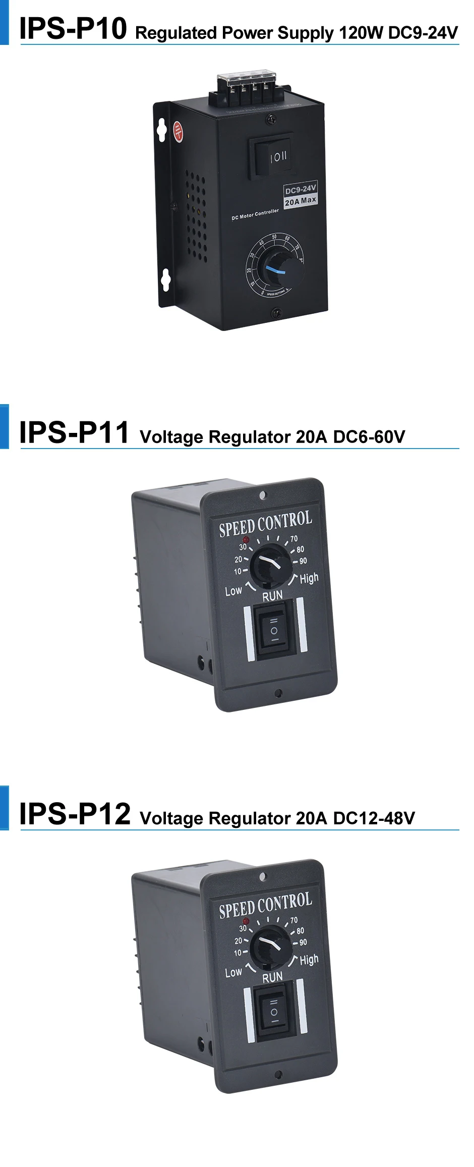DC 24V, DC 12V, 60W, 72W, 120W