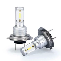 Kit d'ampoules de phares antibrouillard H7 LED, faisceau Hi/Lo 8000LM 6000K, lumières blanches Super lumineuses, accessoires de voiture, 2 pièces 