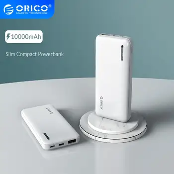 

ORICO Slim Portable Power Bank 10000mAh for Mobile Phone USB Type C External Battery For iphone Xiaomi Battery Charging