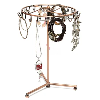 

Jewelry Rotating Ring Display Holder Organizer Necklace Stand Rack 23 Hooks