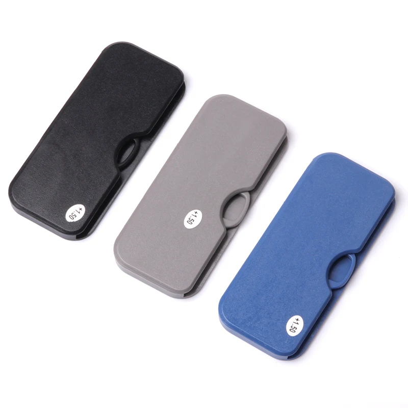 COLOUR_MAX Mini Reading Glasses Men Women Nose Clip Reader With Case Eyewear +1.5 2.0 2.5|Men