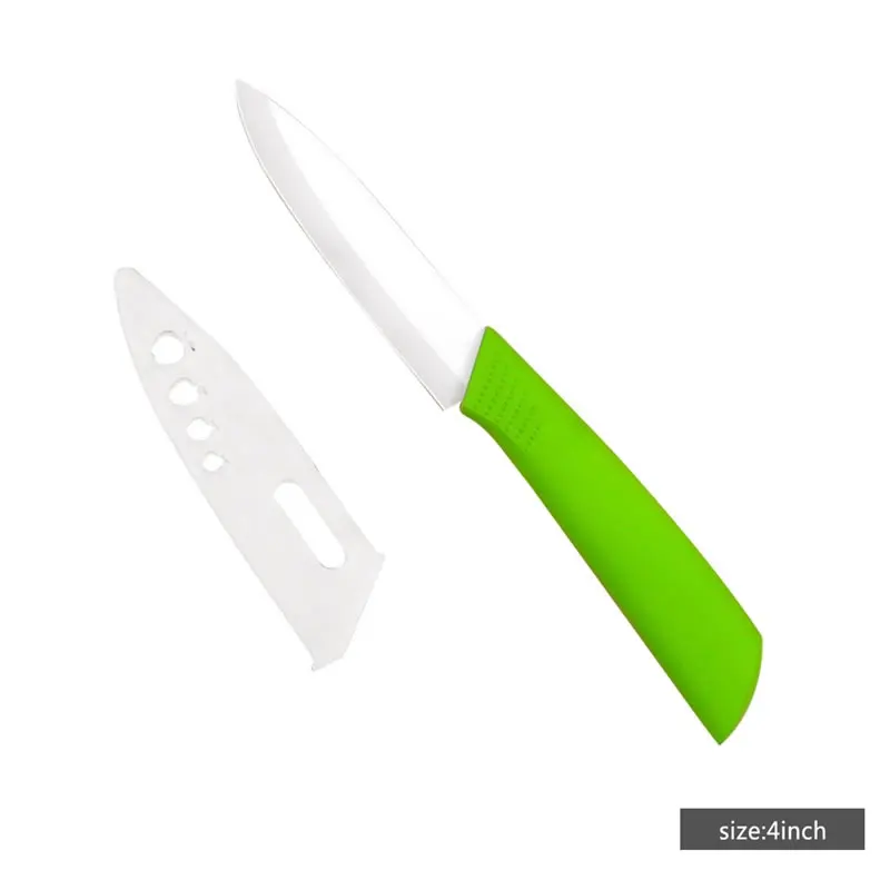 4 Inch 1 шт. керамический нож с нескользящей ручкой, нож для очистки овощей и фруктов, нож для нарезки мяса, нож для суши, кухонные ножи - Цвет: 4 Inch