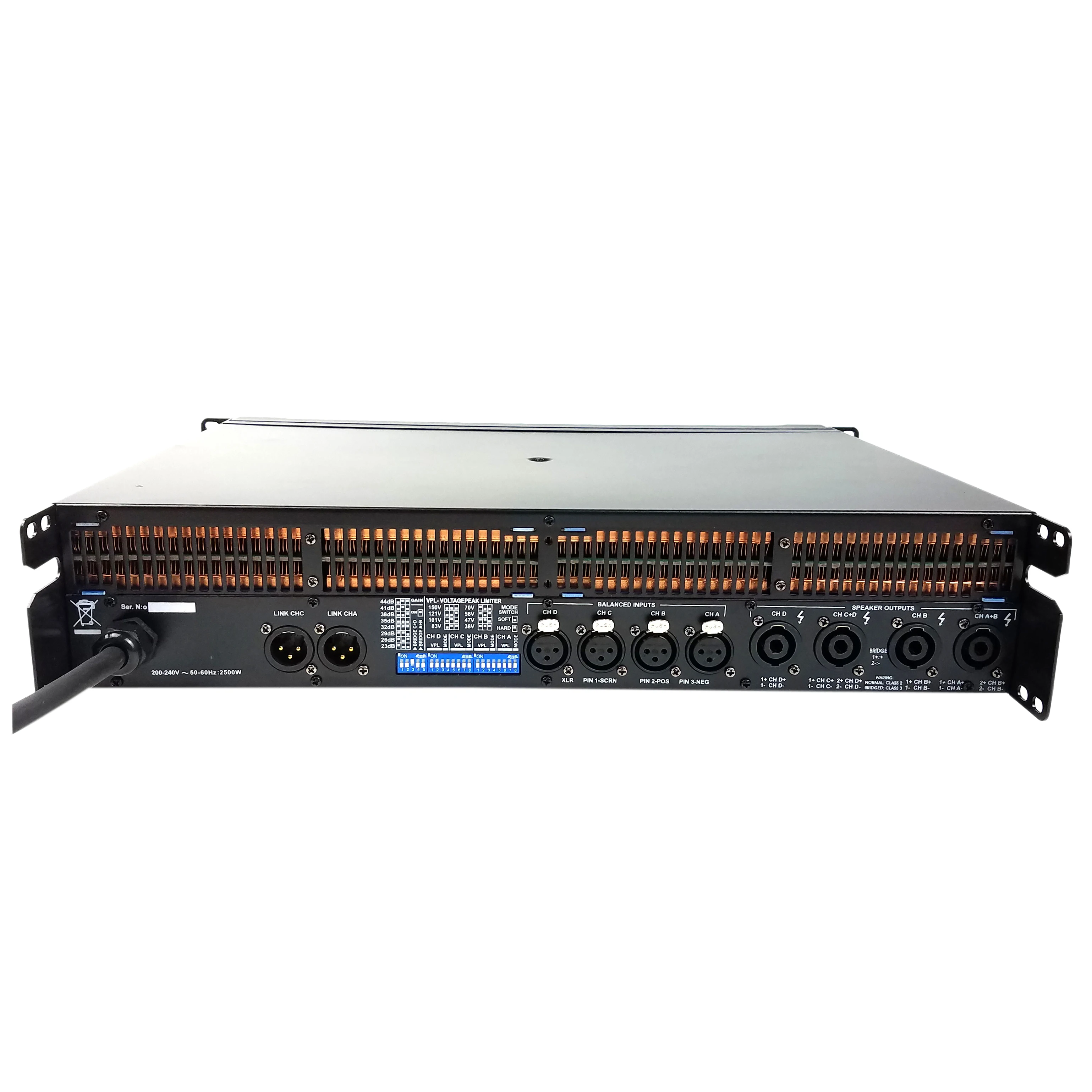 Leicozic 2500W 10000q 4 Channel Power Amplifier