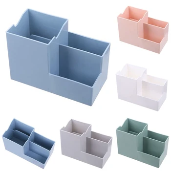 

Home Storage Box Multi-function Desktop Pen Holder Office School Storage Case Plastic Pen Box Desk Pencil Organizer
