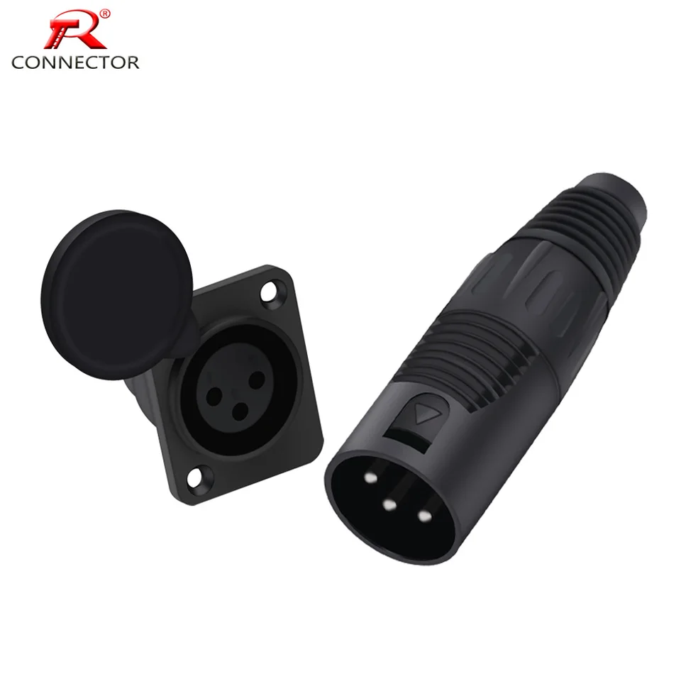 Lot De 2 Connecteurs XLR Femelle 3 Broches – Uxcell Pour Câble Audio