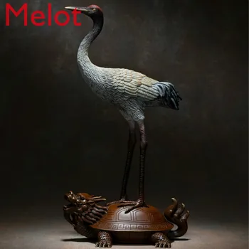 

Copper Decoration "Turtle Crane Sickness" Home Accessories Copper Crafts Living Room Gift Decoration