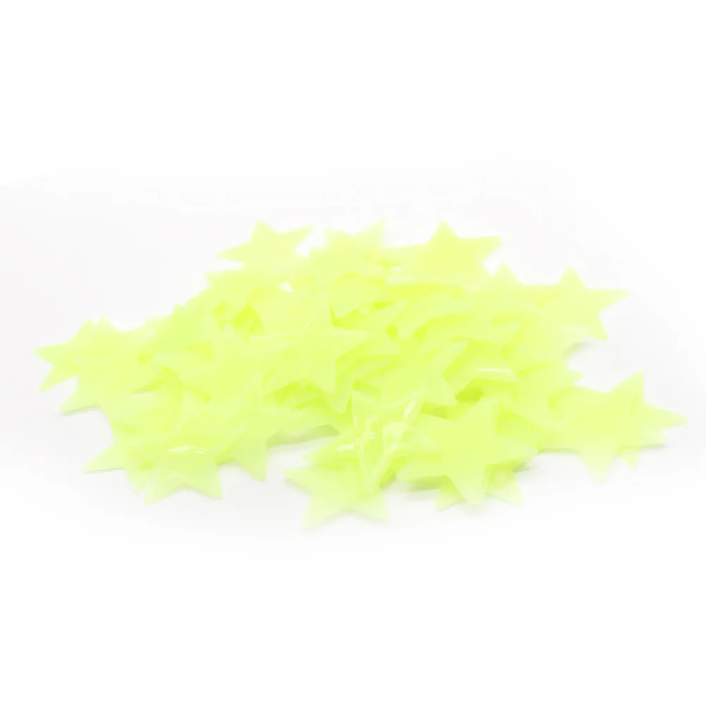 50PC Creative Diy Wall Stickers Fluorescent Glow Stars Shining Walls