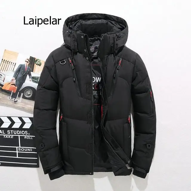 Men High Quality Thick Warm Winter Jacket Hooded Thicken Parka Coat Casual Slim Overcoat with Many Pockets Mens