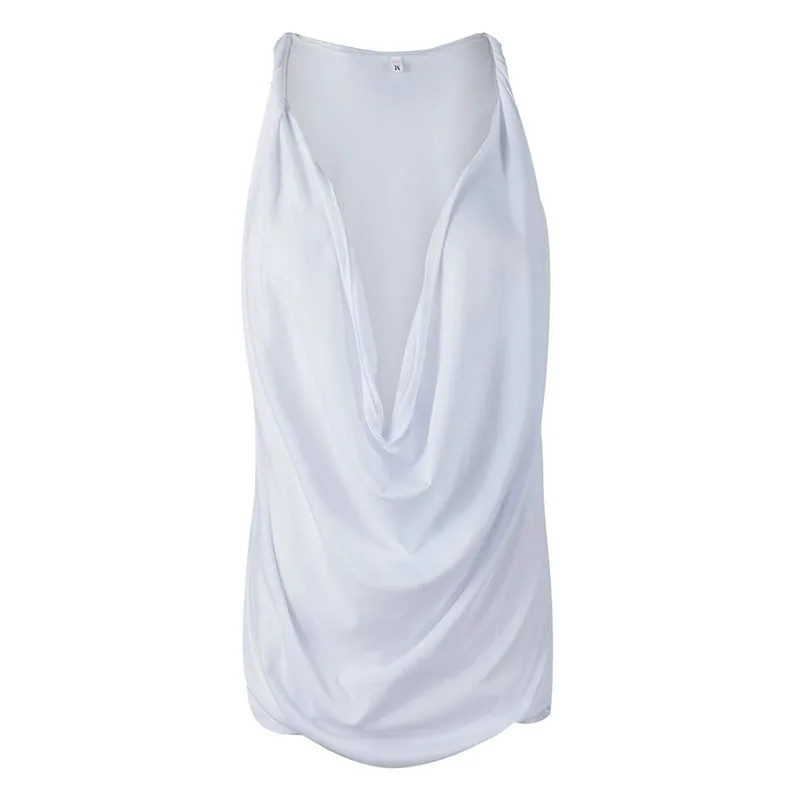 Летняя Взрывная рубашка свободный пояс Повседневная мода Дикий ремень сексуальный v-образный Вырез Свободный плиссированный Галстук Топ - Цвет: Белый