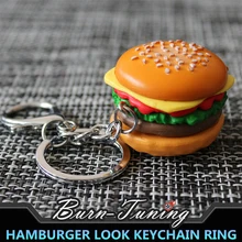 Милый гамбургер брелок Чизбургер брелок для ключей кулон сумка кошелек еда брелок Моделирование еда кулон брелок подарок