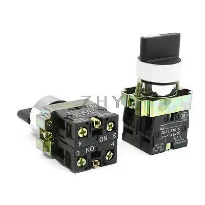 

2pcs Three Position Panel Mounted DPST 2NO. Rotary Selector Switch 10A 600VAC