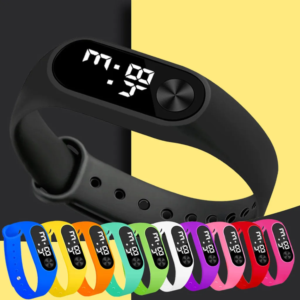 Fashion Digital LED Sports Watch Unisex Silicone Band Wrist Watches Men 